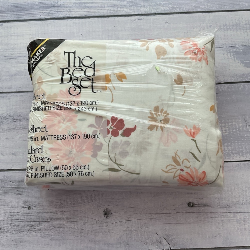 JP Stevens Tastemaker Full Size‎ Sheet Set Spring Dance Floral No Iron 4 Pieces